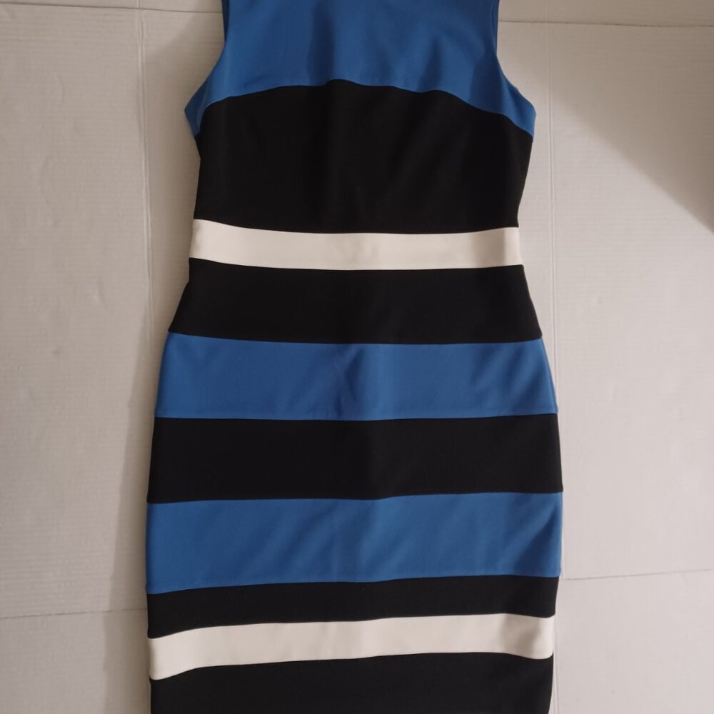 TOMMY HILFIGER STRIPED SLEEVELESS SHEATH DRESS SIZE 10 - Picture 15 of 15